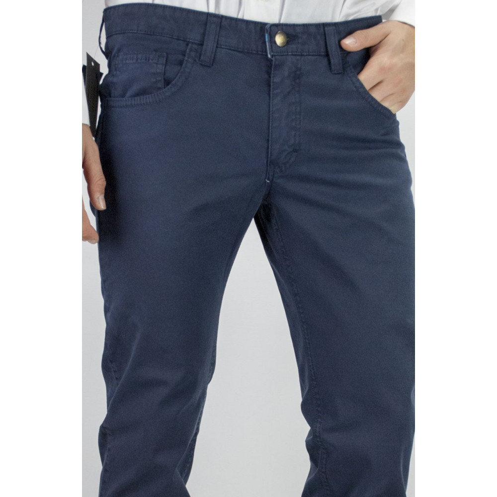 Pantaloni Uomo Slim taglia 44 Blu Scuro - modello Casual 5Tasche - PE