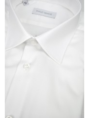 Witte herenoverhemd zonder ijzeren keperstof zonder zak - Philo Vance - N10