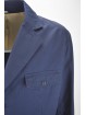 Chaqueta casual para hombre en puro algodón color azul oscuro liso 3 botones