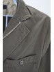 Herren Freizeitjacke Pure Cotton Brown Solid Color 3 Buttons