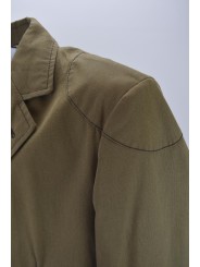 Chaqueta de hombre marrón claro desestructurada en puro algodón 3 botones