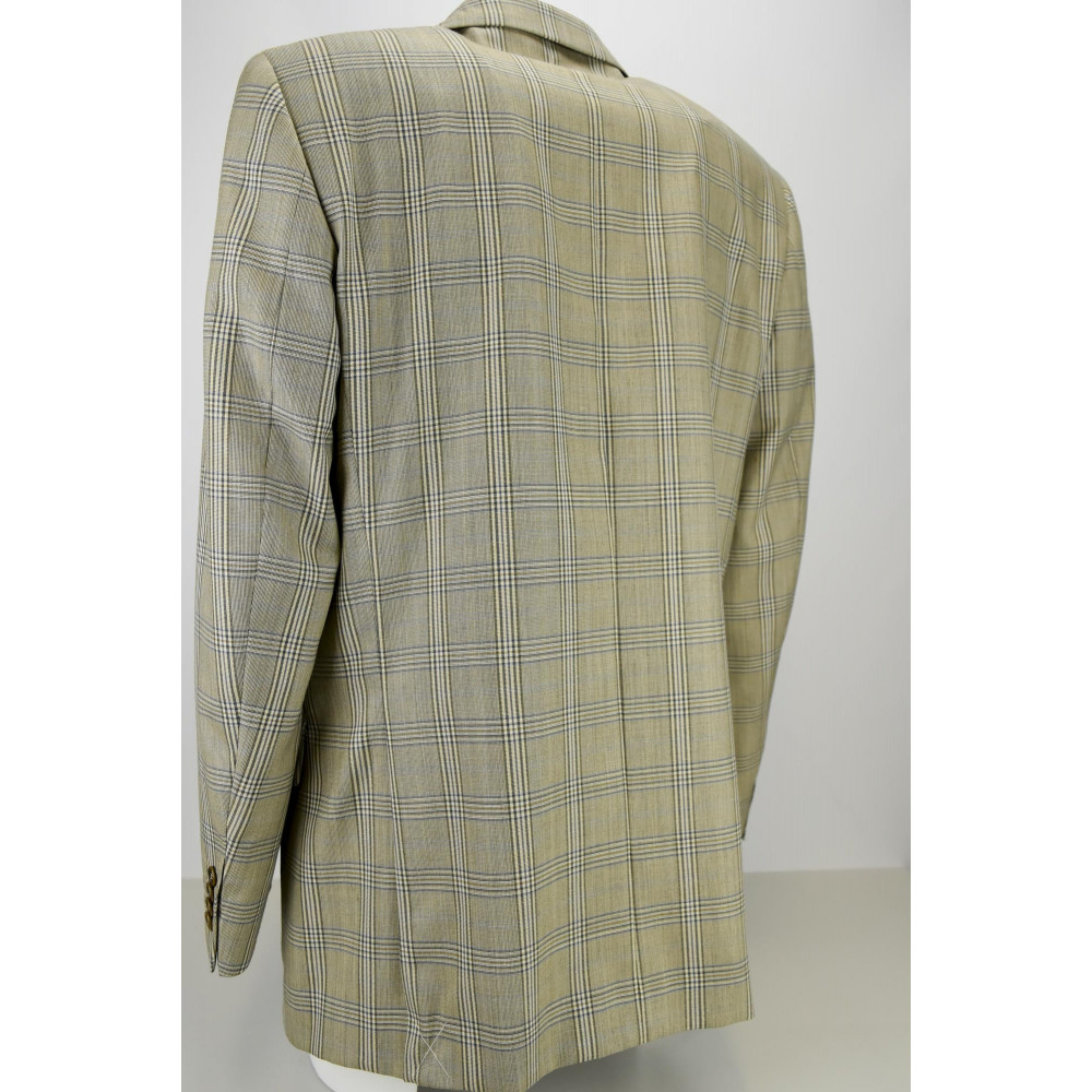 Beige Schotse Frescolana-jas voor heren met 3 knopen - klassieke pasvorm