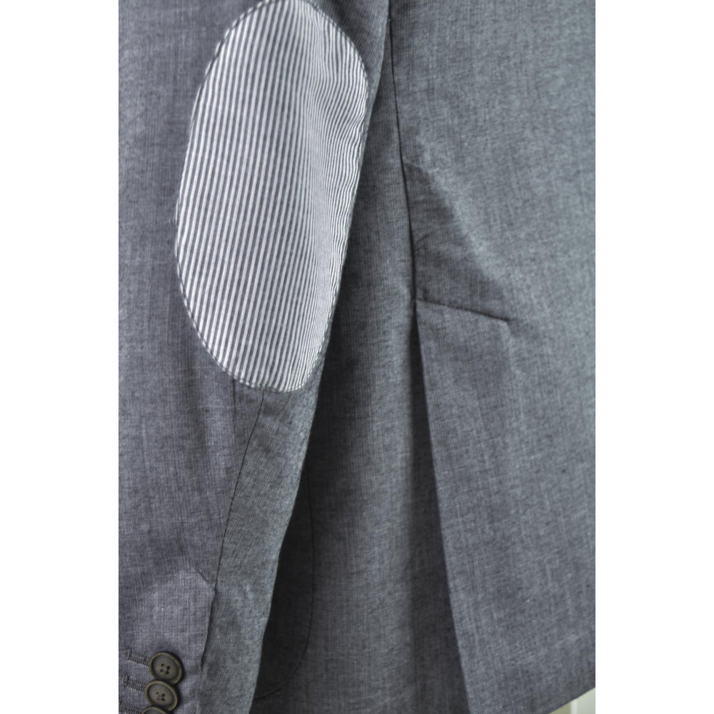 SlimFit Flamed Grey Man Jacke mit 2-Knopf-Patches