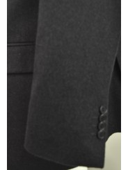 Herrenjacke 52 XL Schwarz Pure Cashmere Classic 3 Buttons - Weiß