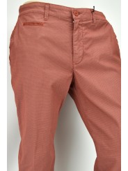 Pantaloni Uomo Slim Casual Tasche Laterali Piccoli Motivi Cotone - PE
