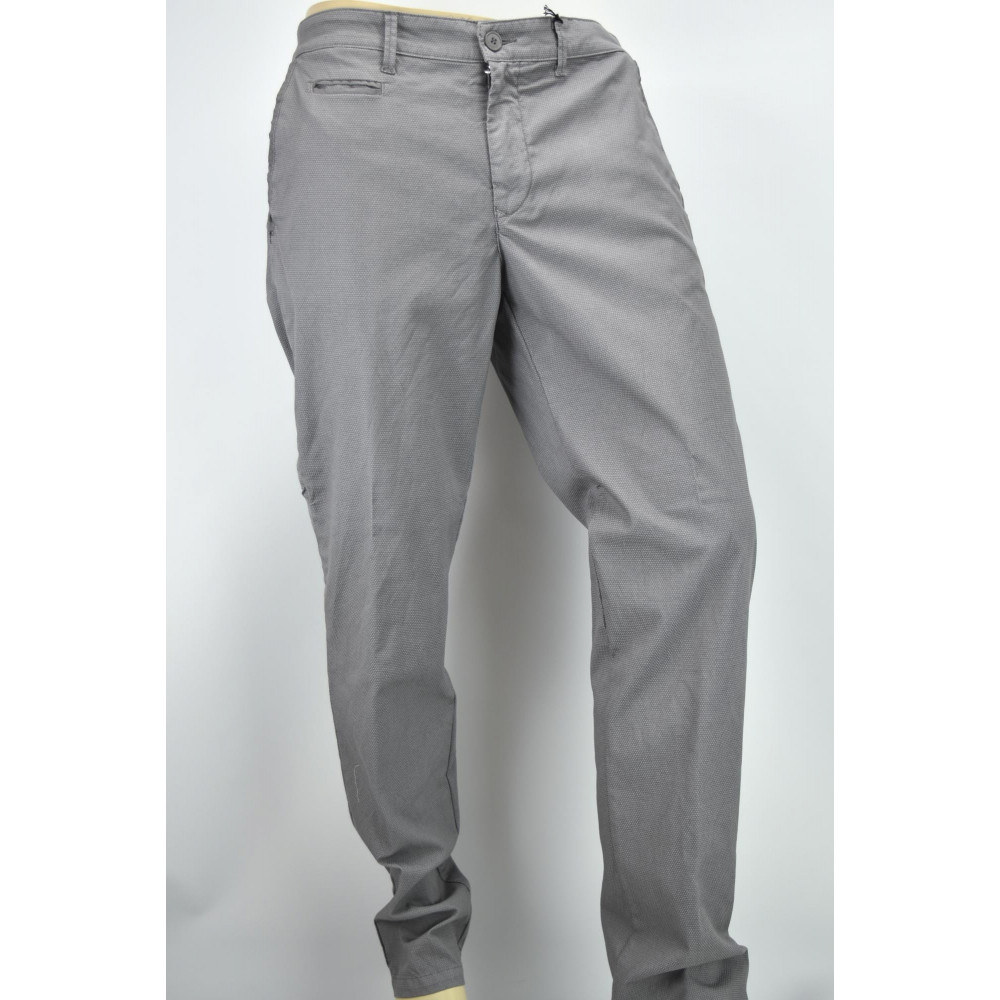 Pants Men's Slim Casual Side Pockets Small Patterns Cotton - PE