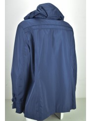 Giacca Impermeabile Donna Blu Calibrato Grandi Taglie con cappuccio - IKSask