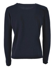 Frauen-Pullover mit Rundhalsausschnitt und Tupfen
