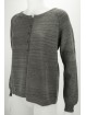 Knitted Cardigan Women Grey Dark Melange 3Fili - Dry Fit