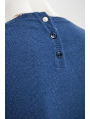Crewneck shirt Woman Light Blue Cashmere 2Fili - Comfortable Fit