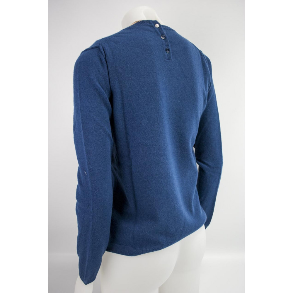 Crewneck shirt Vrouw Licht Blauw Kasjmier 2Fili - Comfortabele Pasvorm