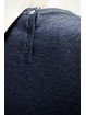 Damen Pullover mit Rundhalsausschnitt Hellblau Mixed Cashmere 2-Row - Bequeme Passform