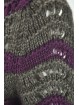 Knitted Cardigan Open Women's Brown and Cold Purple