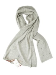 Scarf Women's Pure Cashmere with Hand Embroidery - 140 x 40