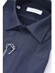 Camisa Hombre Sin Bolsillo Azul Oscuro Textura - Philo Vance - Bagnolo
