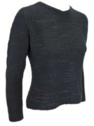 Damen Slim V-Ausschnitt Pullover XS 40 Braun 100% Kaschmir - Bouclè Garn