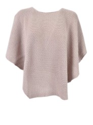 Cloak Poncho Women's Sequins Pink Mohair Wool