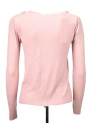 Cardigan Ruffles Woman Slim Pink 42/44 M Mix Cashmere - Sweaters Cashmere