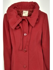 El abrigo Largo Mujer de 50 XXL Rojo de Cuello de Volantes de Georgia y la universidad de Johns