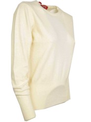 Damen Pullover mit Rundhalsausschnitt und Bund - Slim Fit