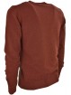 Ballantyne Rust Herringbone Men's Crewneck Sweater - 20% Cashmere 80% Wool