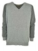 Slim Sweater für Herren mit zweifarbigem V-Ausschnitt – Wolle-Kaschmir-Mischung