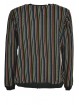 Jersey de cuello redondo para hombre Rayas negras, verdes, blancas y grises - Cashmere mixto