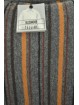 メンズ クルーネック セーター グレー 縦縞 オレンジ ブラウン ブラック - Alessandro Tellini