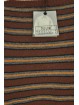 V-Neck Men's Sweater Horizontal Stripes Brown Gray Orange - Mixed Cashmere