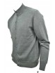 Men's Sweater Bomber Buttons - Pure Fine Wool