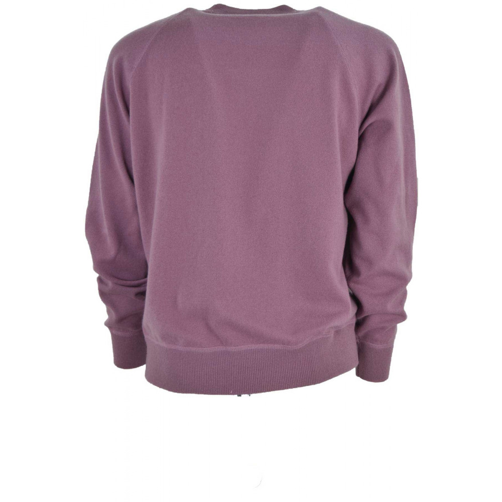 Pure Cashmere Men's Pullover Round Neck 50 L Dark Pink Raglan 2Fili