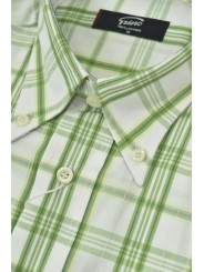 ButtonDown-Hemd für Herren Grün kariertes Popeline-Button-Down