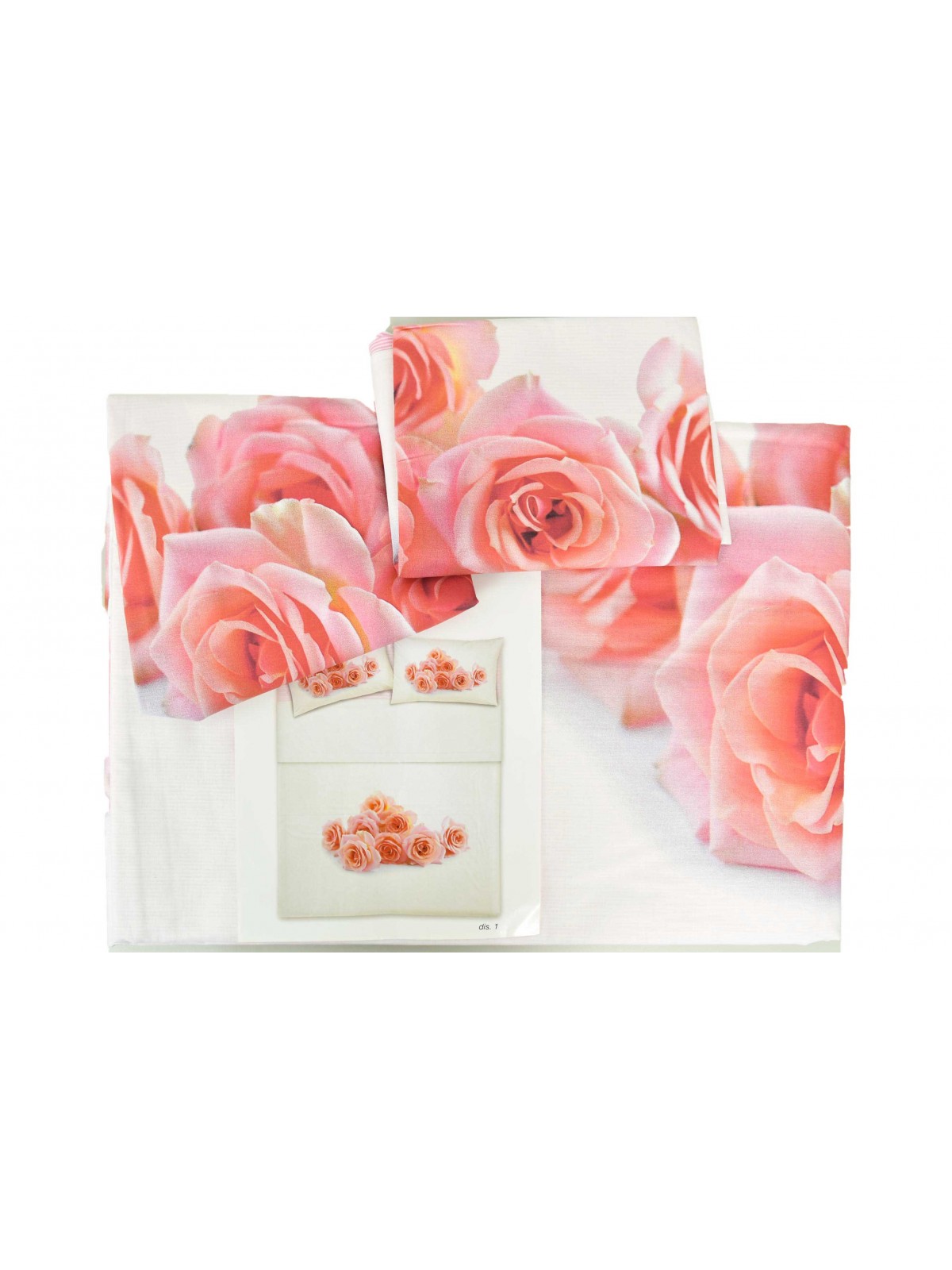 Copripiumino Matrimoniale Rose Rosa Stampa Digitale 250x200 +2 Federe