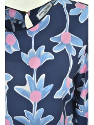 Knielanges Frauenkleid mit Blumenmuster - Pierre Cardin