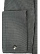 Stylish Shirt Slim Fit Men's Ceremony In Dark Gray Shiny Cuff Cufflinks - Philo Vance - Algiers