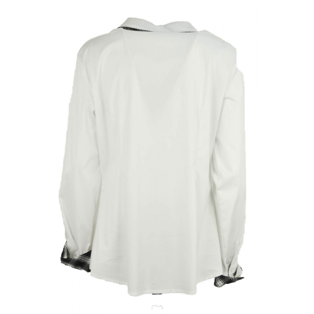 Damen shirt, Klassische XXL-Weiß-Verzierungen Schottischen