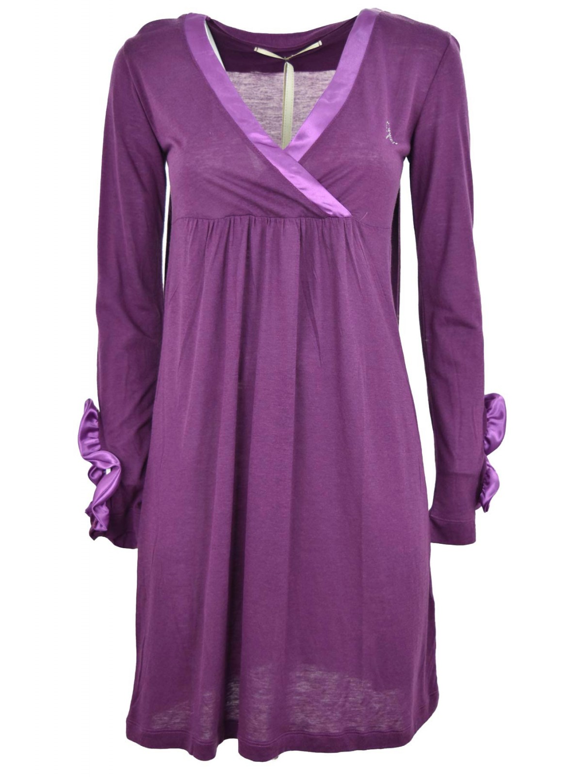 Vestido de Mujer de color Púrpura Tintaunita amplio escote en V