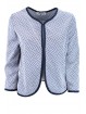 Short jacket Chanel Woman 46 L Optical White-and-Blue - Pierre Cardin