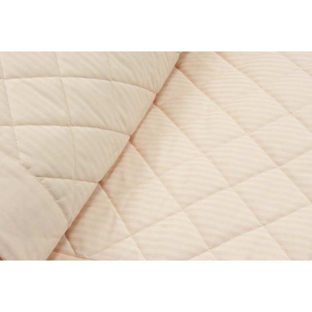 Quilt Quilted Bedspread Double Rows Percale Cotton 270x270 King Size