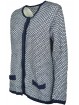Jacket Knit Woman Cardigan Round Neck - Pure Cotton