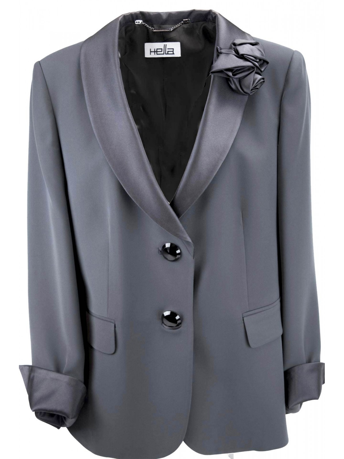 Tuxedo jacket Women Grey 48+ size convenient - Blazer Elegant