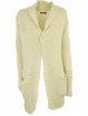 Knitted Cardigan Long Beige V-Neck - Pure Cotton