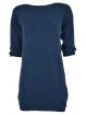 Knit dress Blue Cotton Perforated on the back