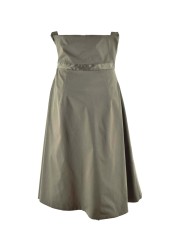 Elegantes trägerloses Tortora-Kleid für Frauen aus Baumwolle - kleine Mängel auf Lager