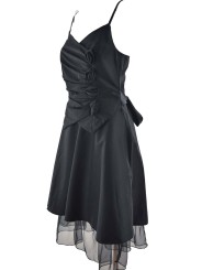 Elegantes schwarzes Taftkleid für Frauen - Regina Schrecker