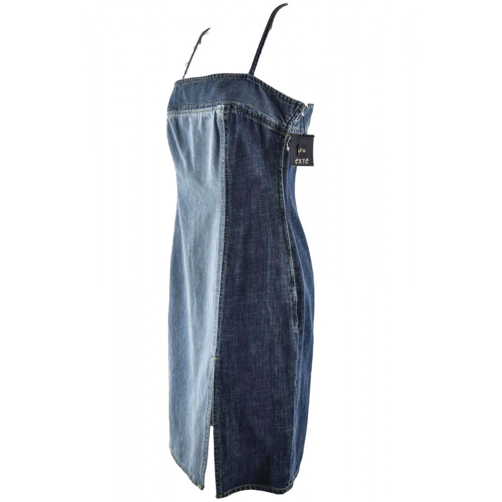 Patchwork Jeans Damenkleid 44 - Extè