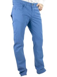 Pantaloni Uomo Slim Casual 5 Tasche Cotone Primavera Estate
