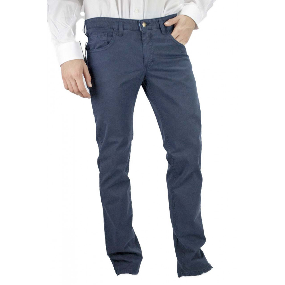 Pants Men's Slim Casual 5 Pockets Cotton Spring Summer