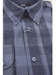 Classic Button Down Men's Shirt Checked Blue Polka Dots White - Grino