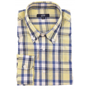 Shirt Für Herren Klassische Button-Down-Karo-Schottische Popeline - Grino